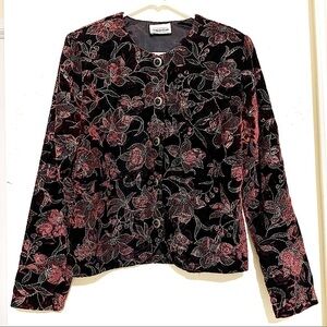 VTG STUDIO SAN FRANCISCO Maroon Velvet blouse women’s size M